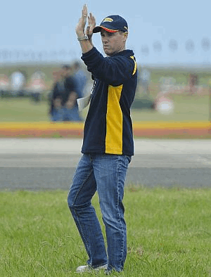 Matt Hall preparing for his aerobatic routine at Avalon 2011. (John Absolon)